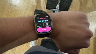 Fitbod app running on an Apple Watch Ultra
