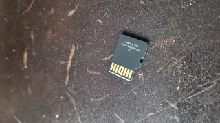 Teamgroup Pro MicroSD card on a counter top
