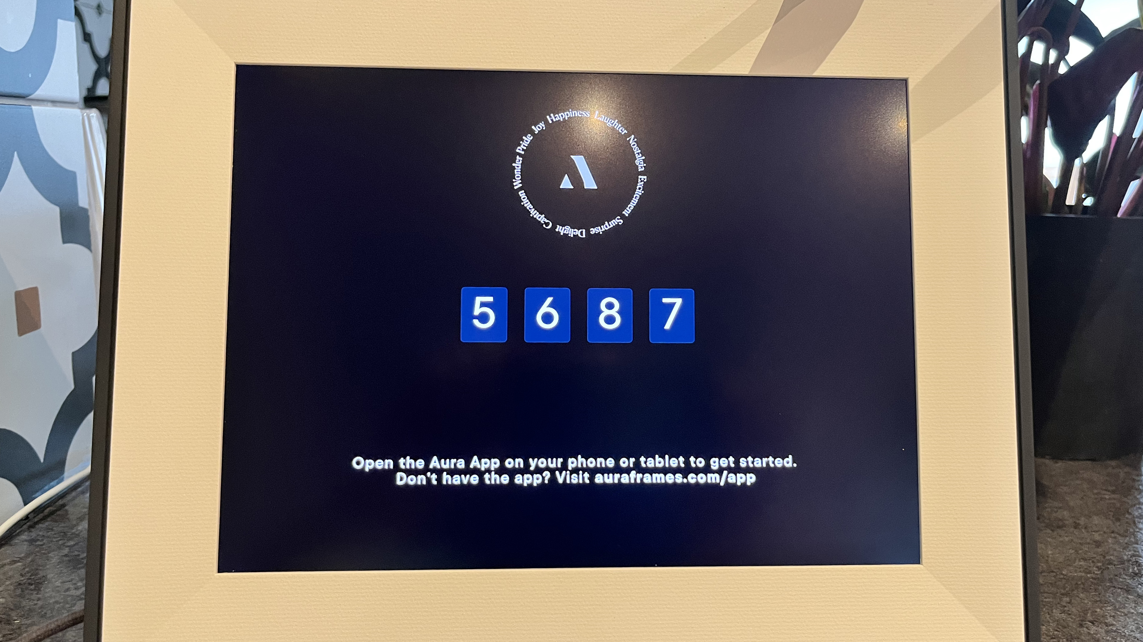 Aura Aspen digital photo frame setup code