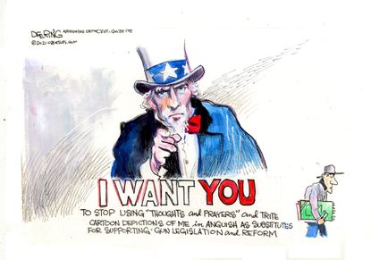 Editorial Cartoon U.S. thoughts prayers mass shootings