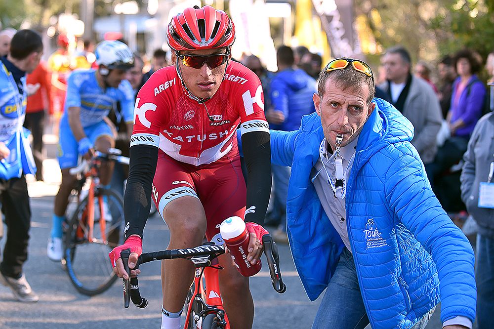 Katusha's Jonathan Restrepo finishes stage 1 at Provence