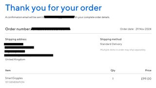 Therabody order confirmation