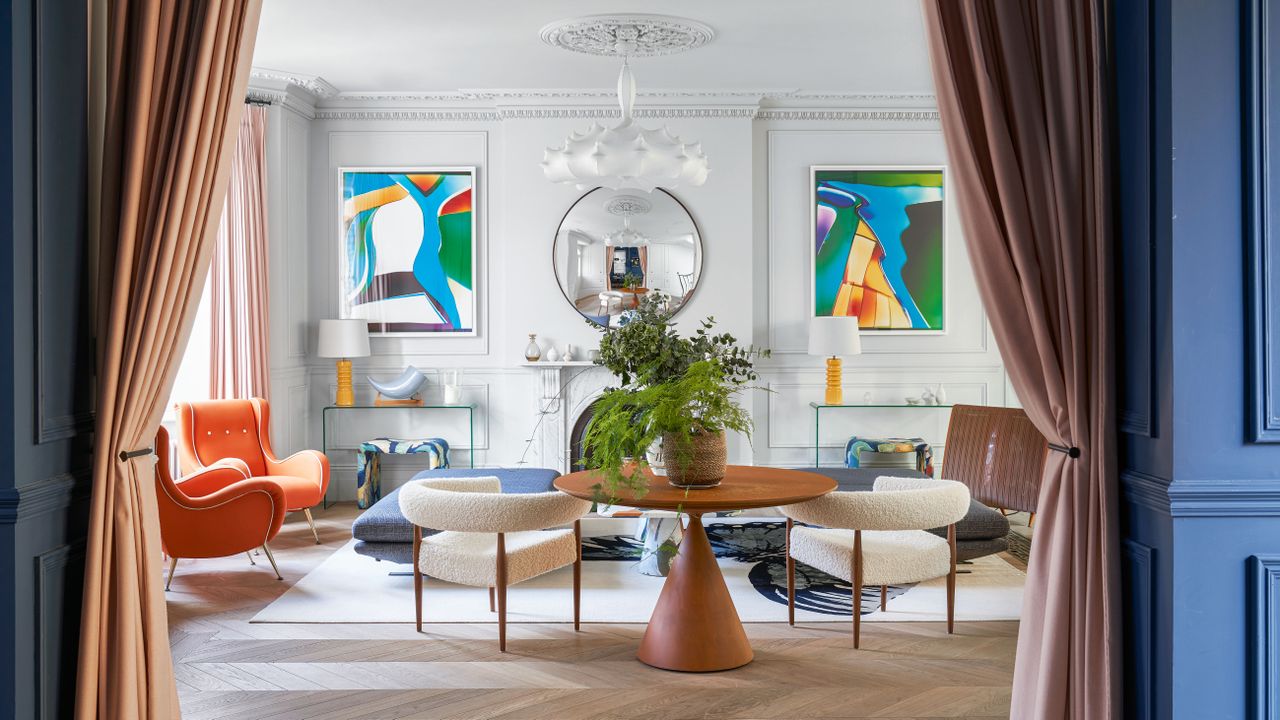 Mid Century Modern Living Room Ideas - Transitional Design Living Room