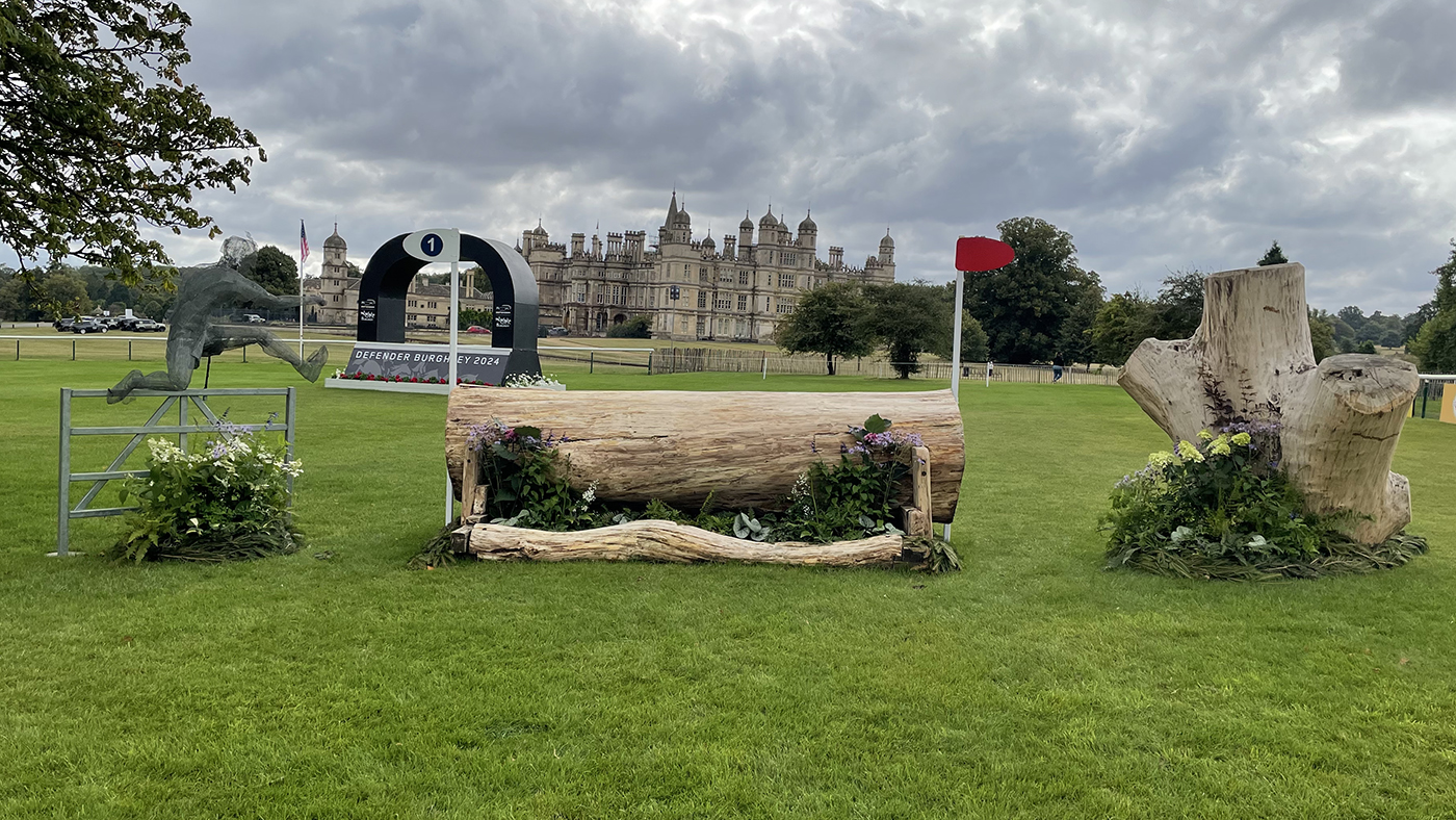 Burghley Horse Trials cross-country course fence 1