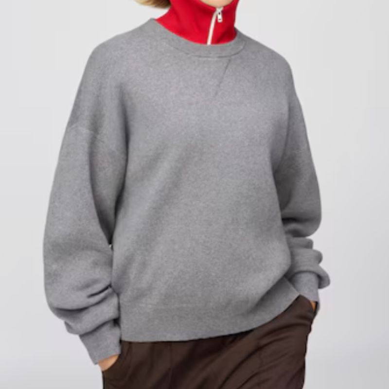 Uniqlo, Smooth Cotton Crew Neck Jumper