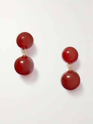 The Hannah Gold-Plated Carnelian Earrings