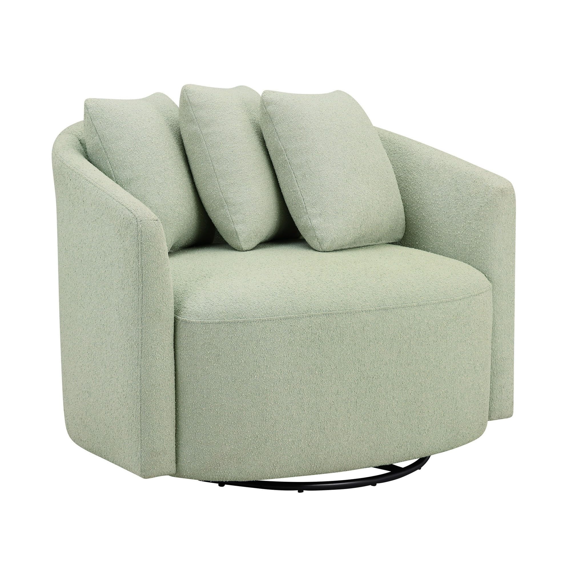 Beautiful Drew Accent Chair by Drew Barrymore, Sage Boucle