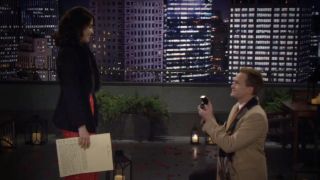 Barney proposing to Robin on How I Met Your Mother