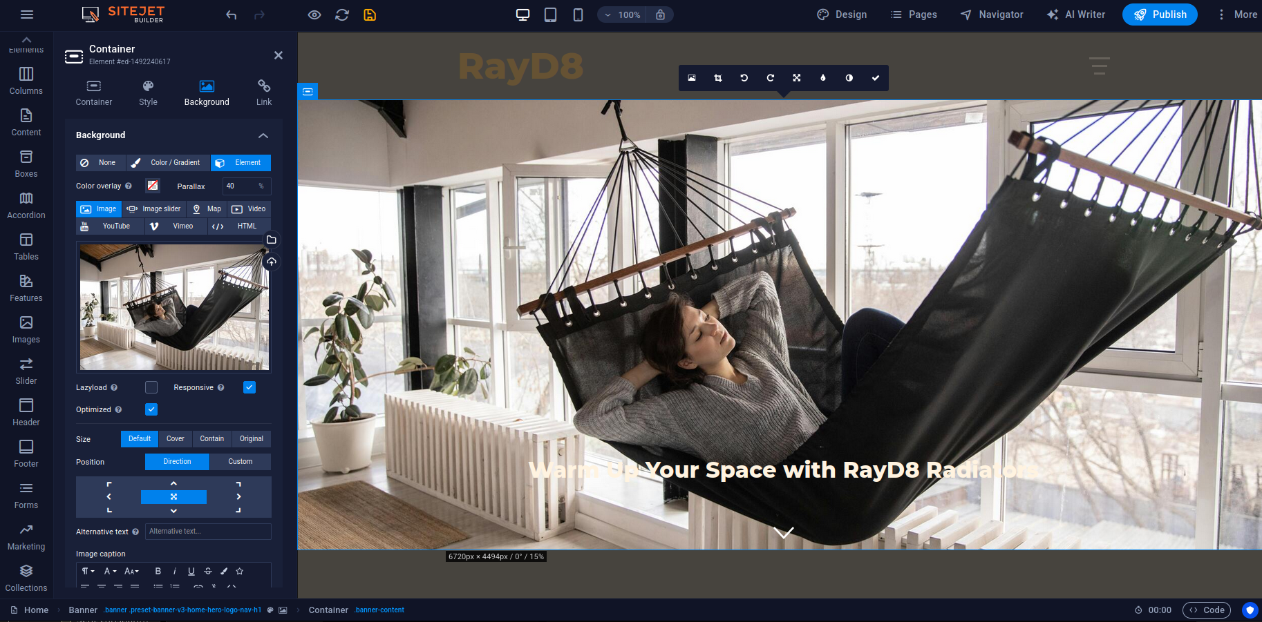 Herramienta de creación de sitios Liquid Web AI
