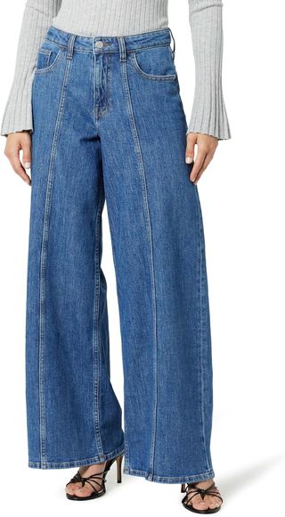 The Drop Women's Frida Relaxed Fit Jeans, Medium Indigo, 27