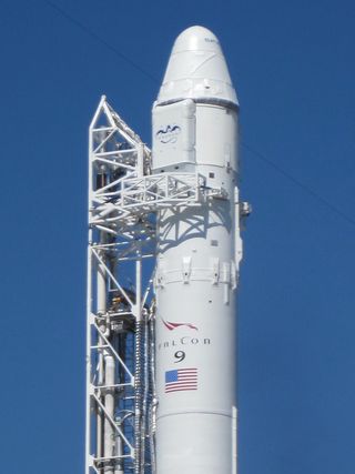 SpaceX's Falcon 9 and Dragon on Launch Pad, May 2012