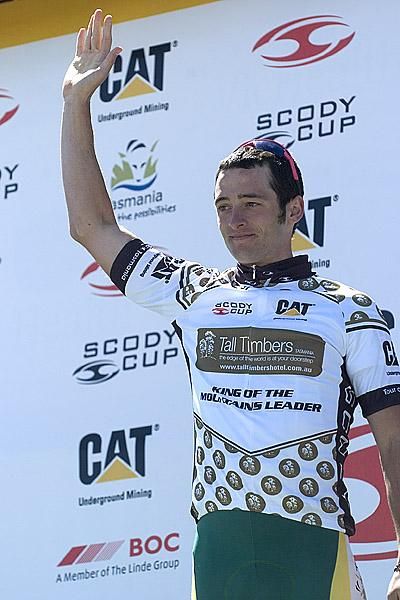 Nathan Haas (DiscoverTasmania.com/TIS) from Canberra in the Australian Capital Territory remains in the Tall Timbers King of the Mountains Championship jersey after eight stages.