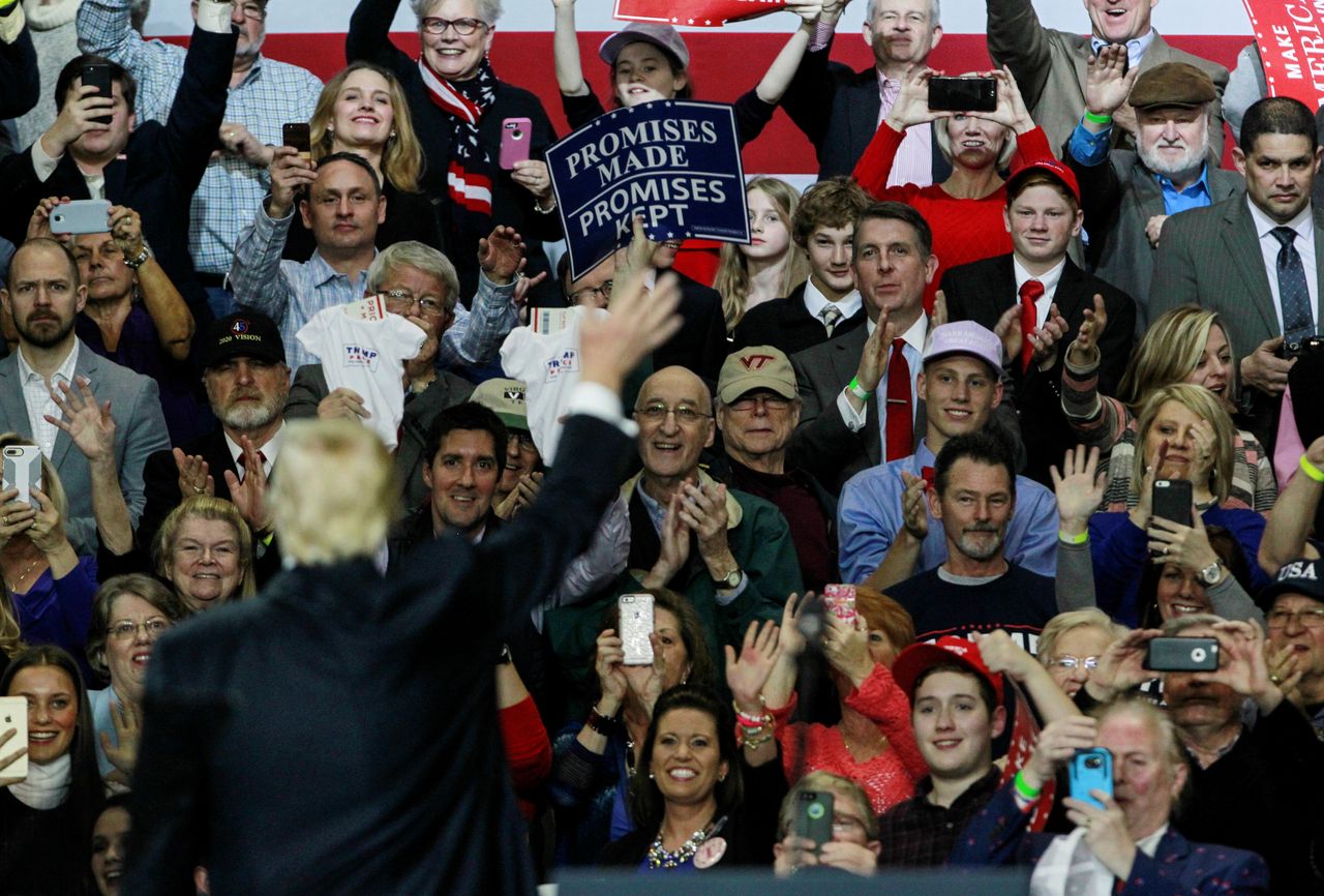 A rally for Trump in March.