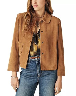 Milas Leather Jacket in brown