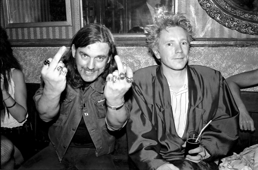 Lemmy and John Lydon at eighties London club The Limelight