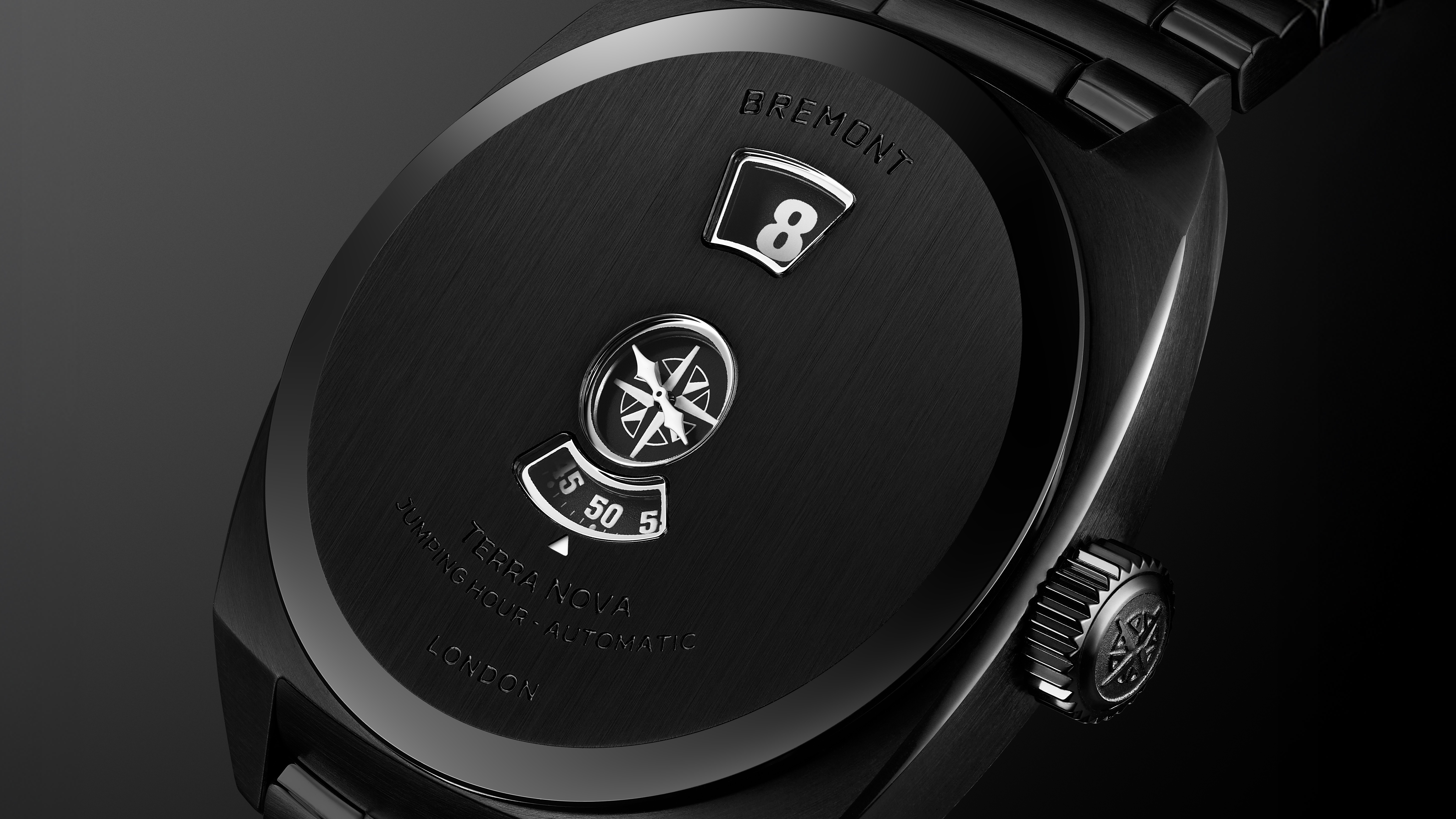 Bremont Terra Nova 38 Jumping Hour Stealth Black