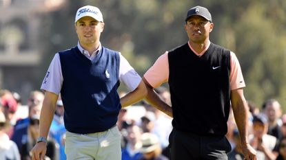 Tiger Woods was the first to congratulate close friend Justin Thomas after watching him win his second PGA Championship