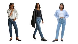 Everlane composite of models in jeans