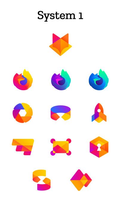 The first design system takes a geometric approach...