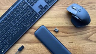 MX Keys S Combo: the MX Keys S, MX Master 3S mouse and MX Palm Rest, with Logi Bolt
