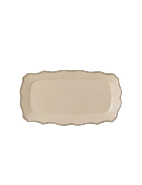 Silivia Gray Stoneware Rectangular Tray