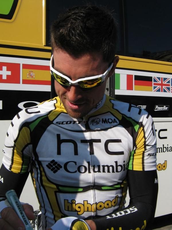 Bernhard Eisel (HTC-Columbia) admitted he was nervous