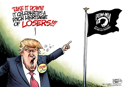 Political cartoon U.S. Donald Trump POWs