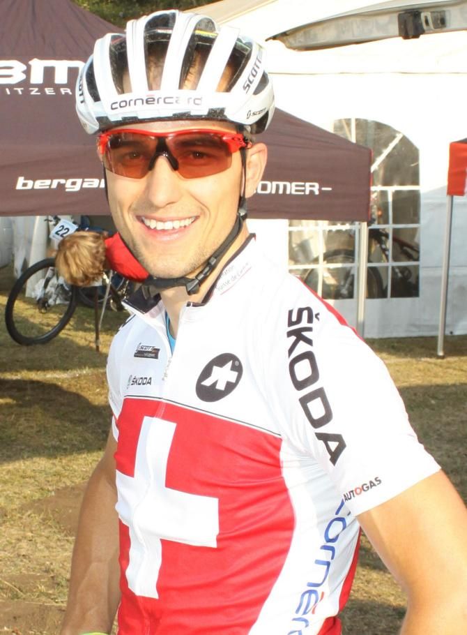 Pre-race favourite to take the men's cross country title, Switzerland's Nino Schurter, feels the track is both technical and slippery