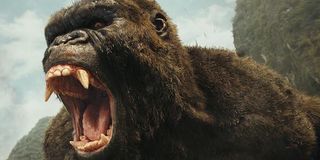 King Kong roaring in Skull Island