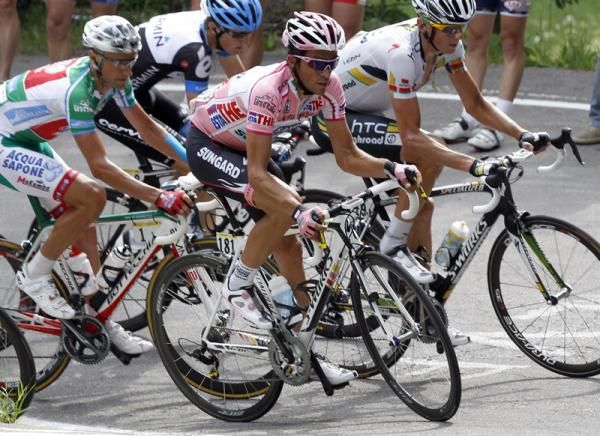 Alberto Contador (Saxo Bank) rides in the safety of the bunch