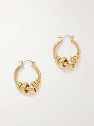 + Net Sustain Radda gold-plated recycled hoop earrings