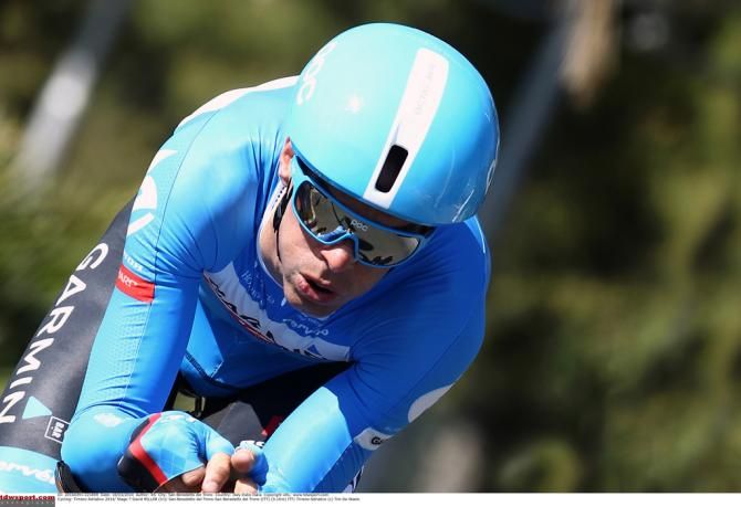 David Millar's (Garmin Sharp) POC helmet on display