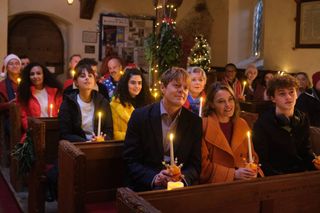 Beyond Paradise Christmas special 2024 cast in a church