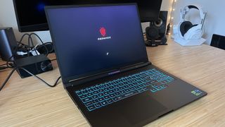 RedMagic Titan 16 Pro gaming laptop on boot screen