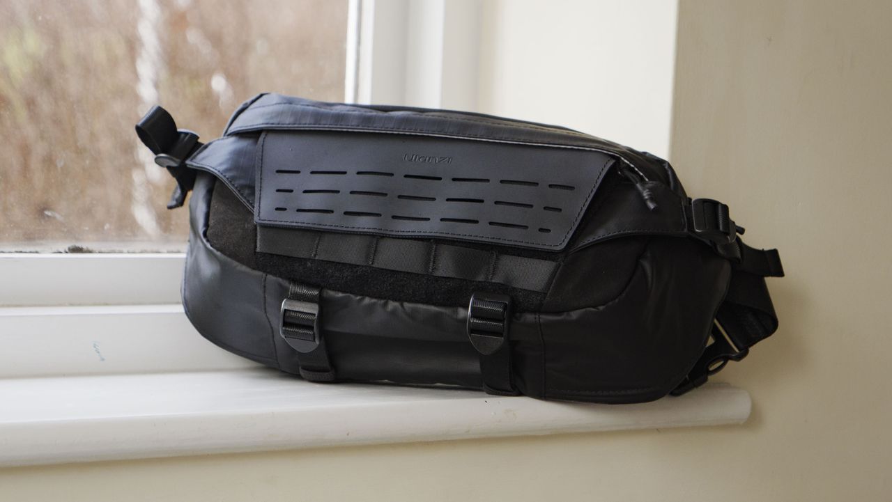 Ulanzi Camera Sling Bag on a window ledge