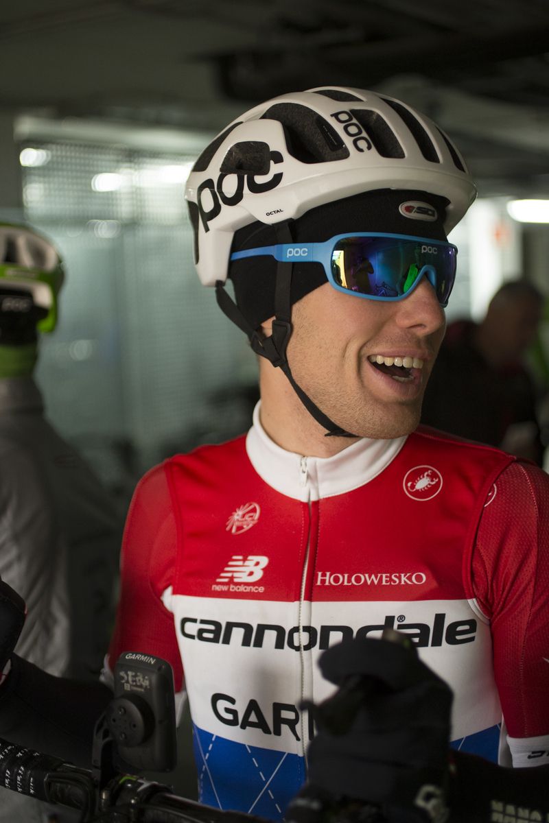 Dutch national champion Sebastian Langeveld cracks a smile