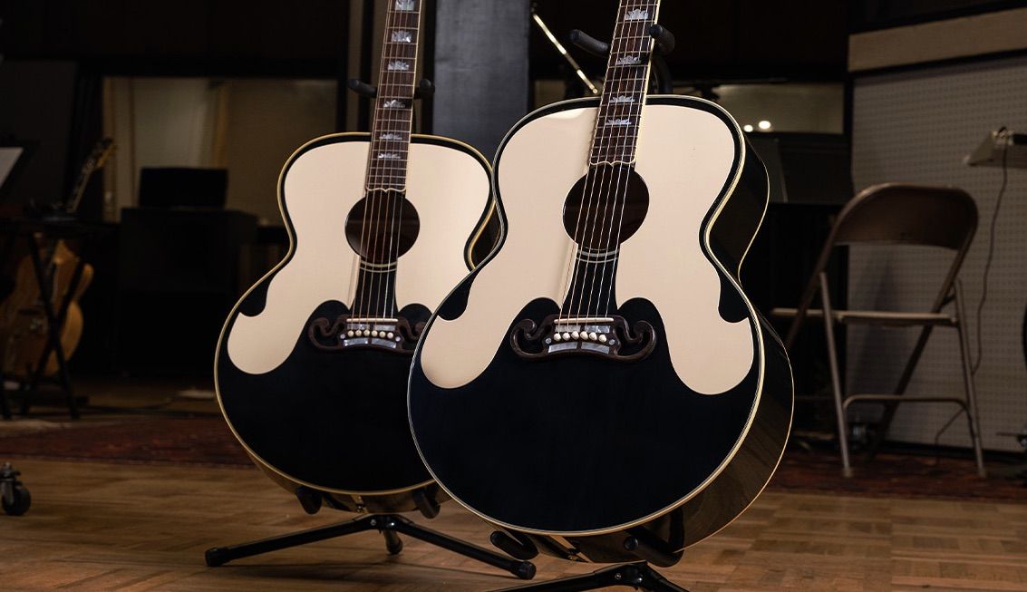 Two of Gibson&#039;s new Everly Brothers SJ-200 guitars