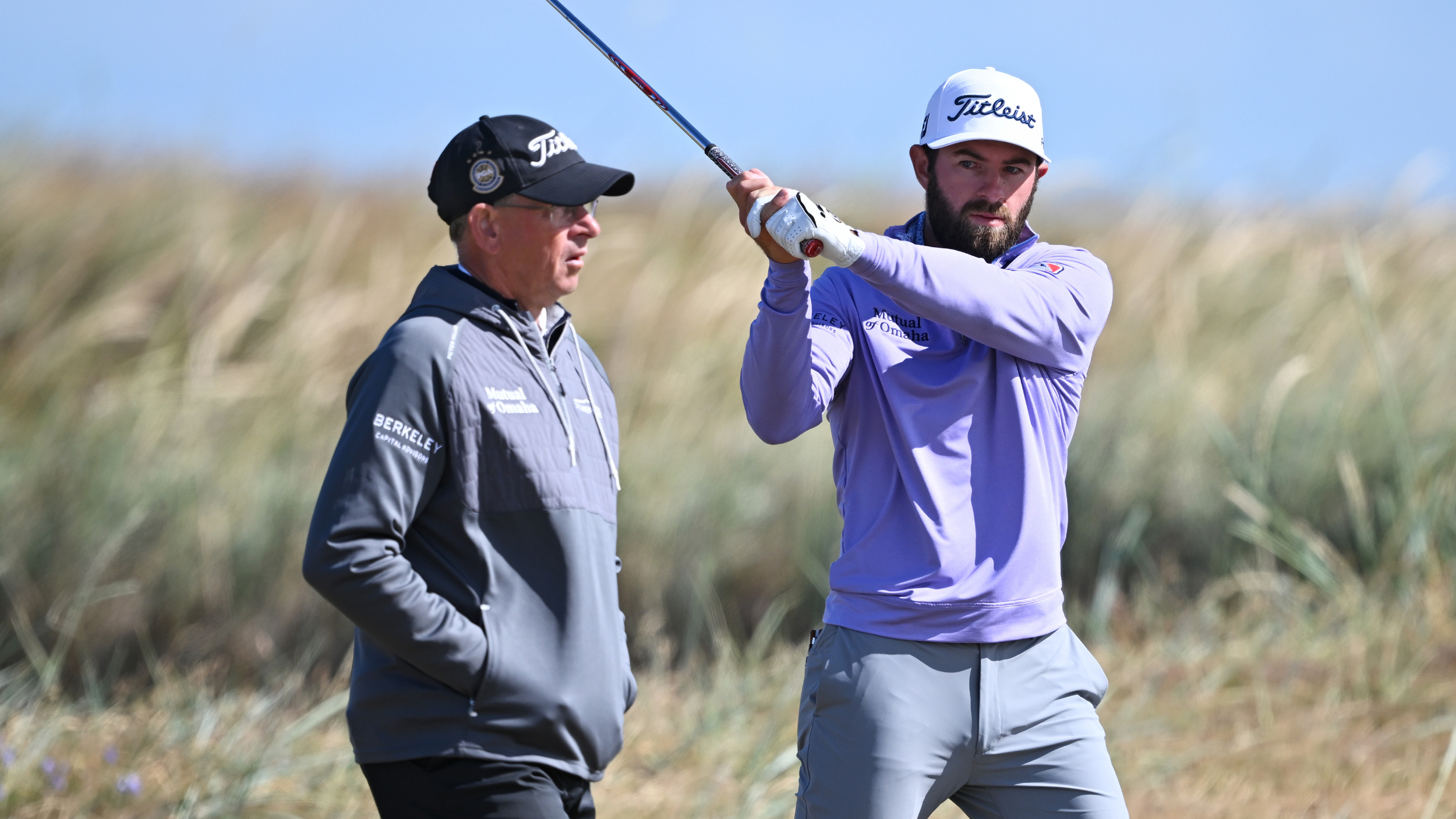 Cameron Young and his coach, David