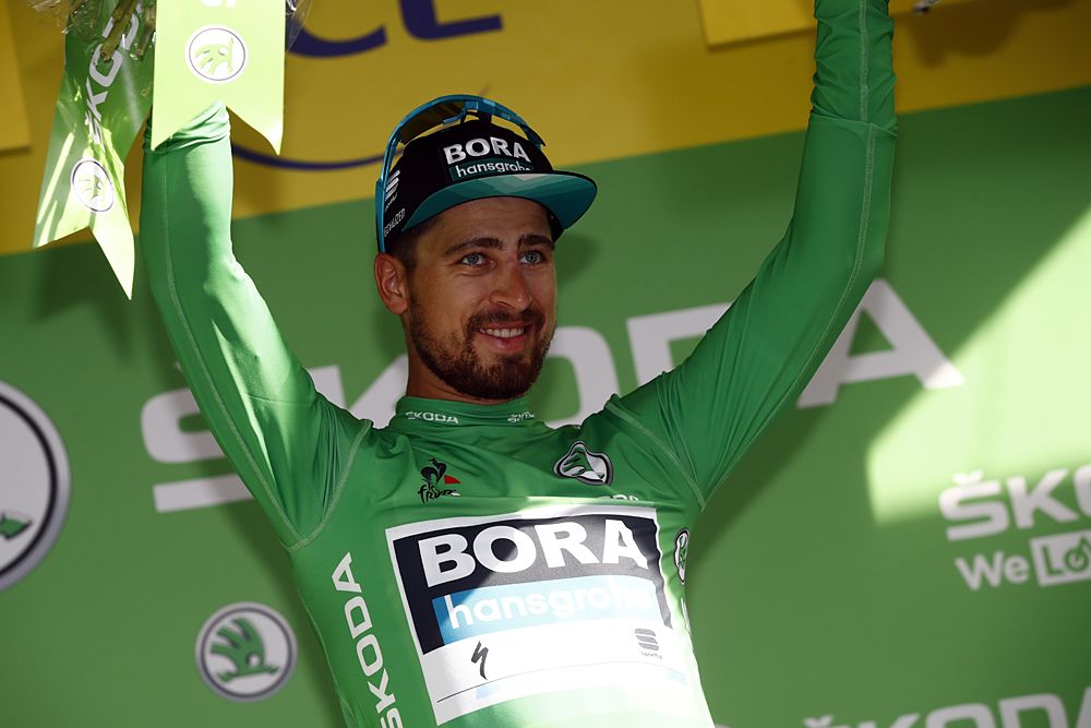 Peter Sagan in the green jersey