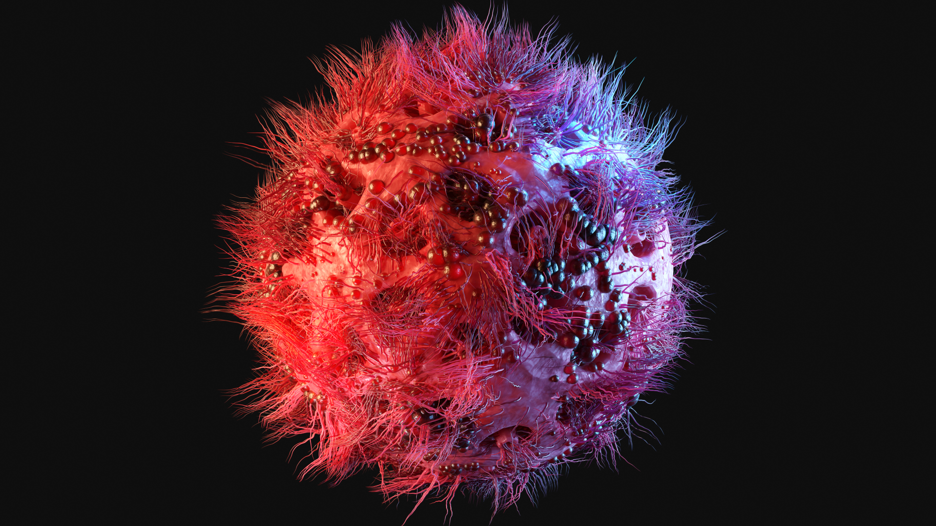 Three-dimensional rendering of an HIV virus