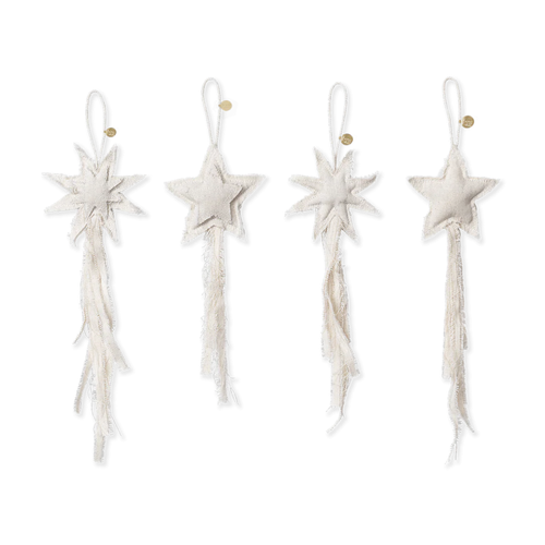 Vela Star Ornaments, Set of 4
