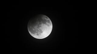 A partial lunar eclipse, as seen from Bahrain on April 25, 2013.