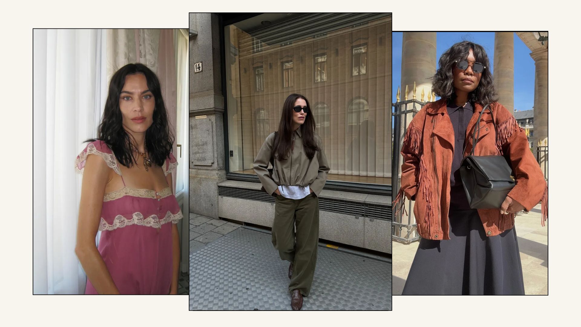 A collage of autumn hair trends