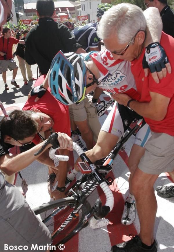 Riders had to be helped off their bikes