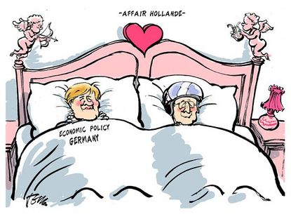 Political cartoon EU France Germany