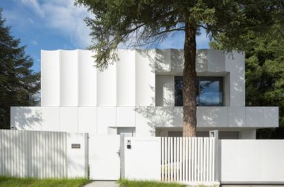 Modernist villa Krakow house in white