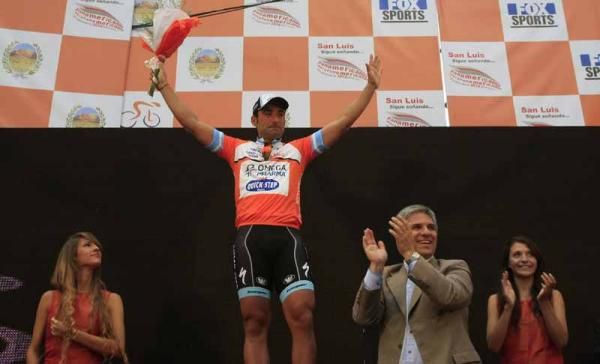 Francesco Chicchi (Omega Pharma - QuickStep) in the leader's jersey
