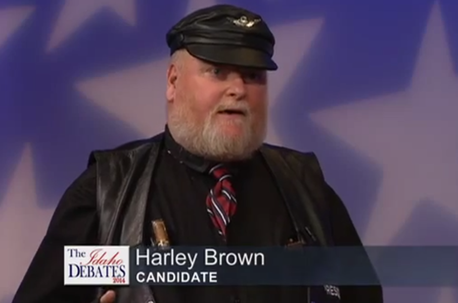 Leather-clad, semi-toothless biker steals the show in Idaho gubernatorial debate