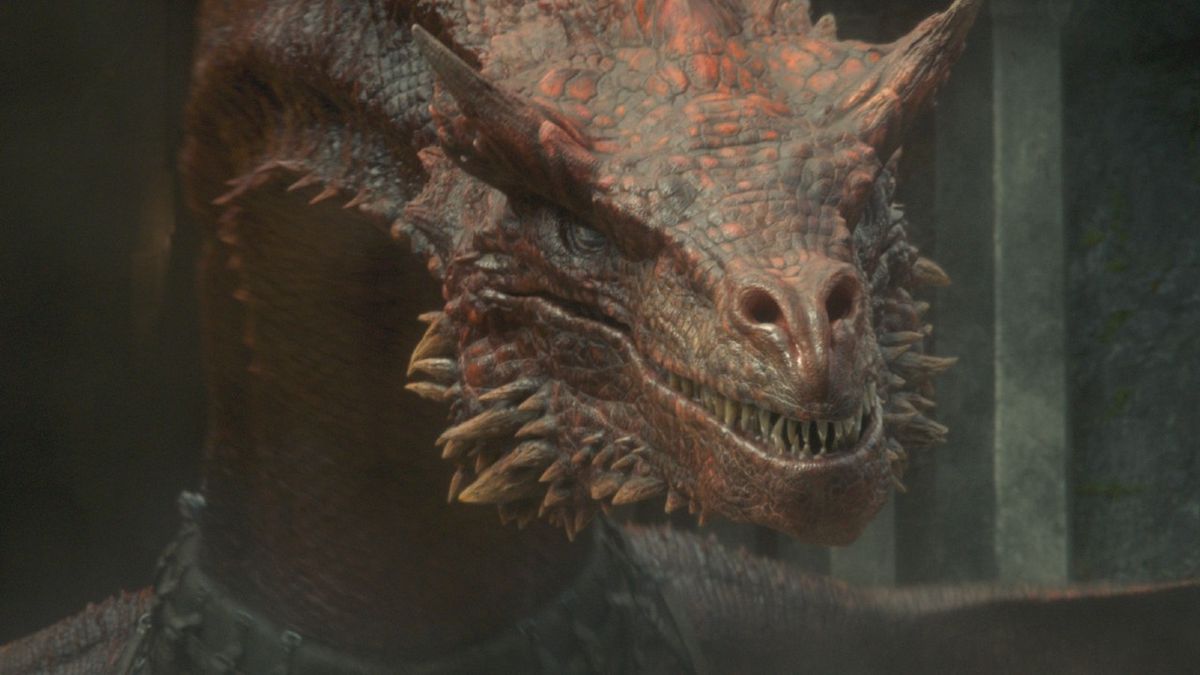 A dragon&#039;s face on House of the Dragon.