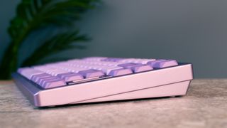 A purple Chilkey ND75 LP mechanical keyboard